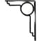 Ekena Millwork Maria Wrought Iron Bracket, (Single center brace), Antiqued Warm Silver 1 1/2"W x 5 1/2"D x 8"H BKTM01X05X08SMAAWS - alternate 5